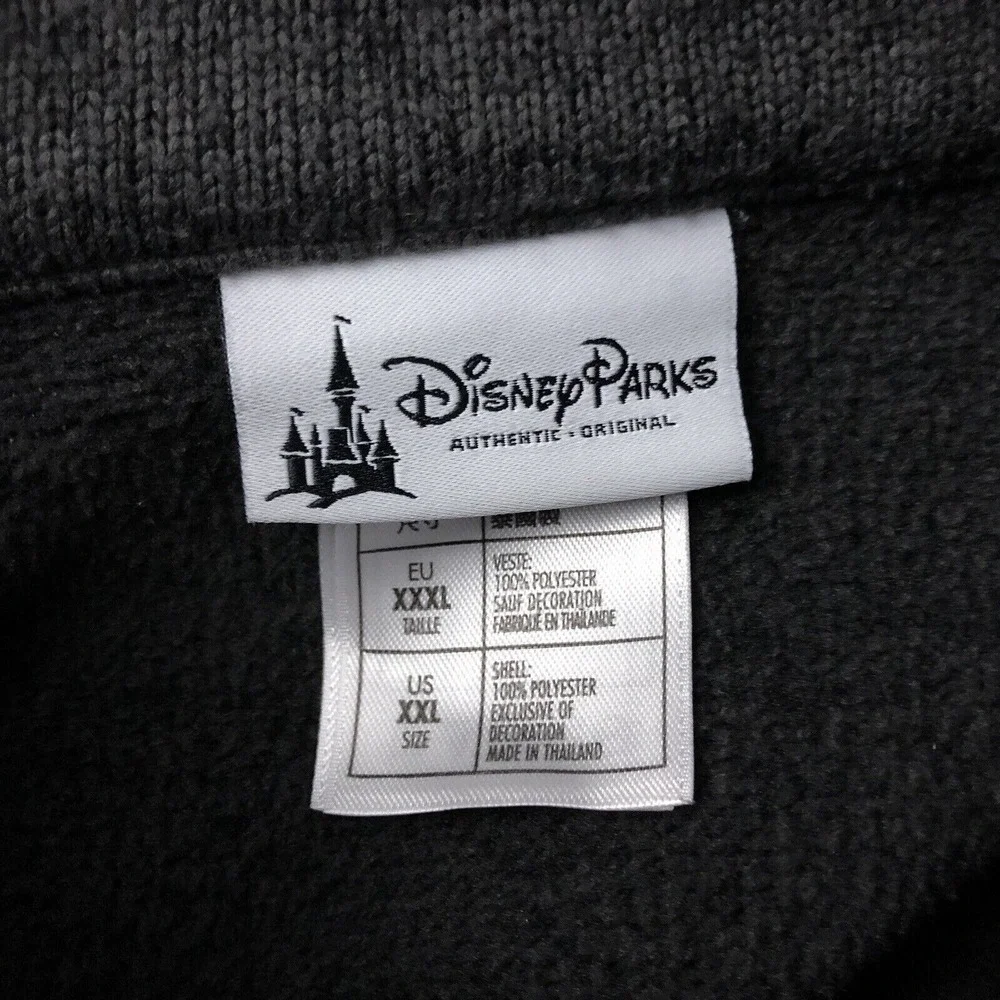 Disneyland Disney Parks 1/2 Zip‎ Pullover Sweater Shirt Men's 2XL Mickey Mouse